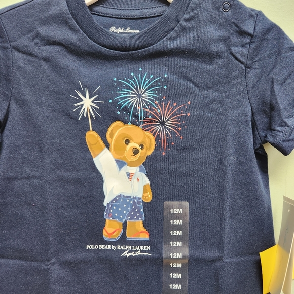 🆕️ Polo Ralph Lauren Polo Bear * Fireworks Tee - Picture 2 of 9